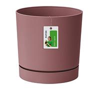 Prosperplast Cubierta del Sello Fleuri - 13 x Ø 12.8 cm - Maceta con Tubo de platillo Redondo P 1.2L, Marsala, DPOP130
