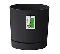 Prosperplast Cubierta del Sello Fleuri - 23.2 x Ø 24 cm - Maceta con Tubo de platillo Redondo P 8L, Antracita, DPOP240