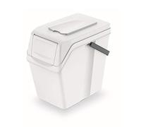 Prosperplast Cubo de Reciclaje 25L Sortibox de plastico con Tapa en Color Blanco 40,2 (Largo) x 24 (Ancho) x 37,7 (Alto) cm, ZA1293