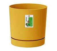 Prosperplast Fleuri DPOP240 - Tapa de Sellado Redonda con Tubo de platillo (23,2 x 24 cm de diámetro, 8 L), Color Amarillo