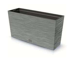 Prosperplast Furu Case Medio Jardinera con Maceta Macetero con Tiesto para Plantas Interior y Exterior Plástico Resistente Rectangular 77x23,5x40,6cm (Hormigón)