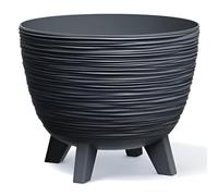 Prosperplast Furu Maceta con patas - Resistente a los rayos UV - Antracita - Diámetro 236 mm