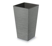Prosperplast Furu Square maceta con inserto DFSH240-422U, 24x24x45 cm, gris horm