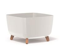 Prosperplast Gracia Square - Maceta Cuadrada con Patas Desmontables, Incluye Inserto para Interior y Exterior, plástico, Resistente a los Rayos UV, 39