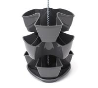 Prosperplast Jardín Vertical Colgante coubi Herbal 9l., Dimensiones (mm) 295x295x880, Color Grafito