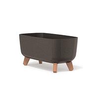 Prosperplast Jardinera con Patas Gracia Case Eco Wood Café, 39x19,5x18,7 cm