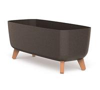 Prosperplast Jardinera con Patas Gracia Case Eco Wood Café, 58x24x23,5 cm