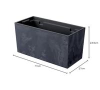 Prosperplast Jardinera URBI Case Beton Effect, con depósito Interior, Hormigón, 77x23,5x24,6 cm