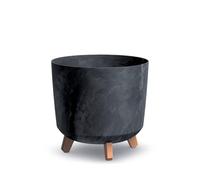 Prosperplast Maceta Alta con Patas Gracia TUBUS Beton Effect Antracita, 29,8x29,8x28,5 cm
