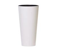 Prosperplast Maceta Brillo tubus Slim 15,5l., Dimensiones (mm) 250x250x476, Color Blanco