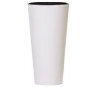 Prosperplast Maceta Brillo TUBUS SLIM 64L - Alta Capacidad White 64