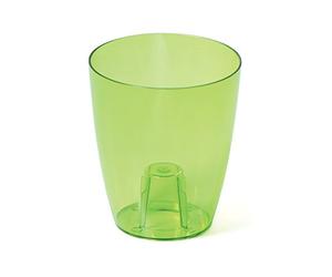 Prosperplast Maceta coubi Orchid 1,5l., Dimensiones (mm) 132x132x160, Color Verde Transparente
