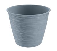 Prosperplast Maceta FURU 5,1L - Alta Capacidad - Diseño Moderno - Dimensiones 235x235x207 - Color Blanco Gris claro 5,1