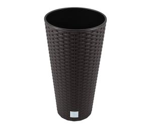 Prosperplast Maceta Rato 64 Litros con Inserto 40 X 40 X 76,3 Cm - Blanco Ocre oscuro