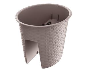 Prosperplast Maceta RATOLLA OVAL 6L - Diseño Elegante y Alta Calidad Mocha