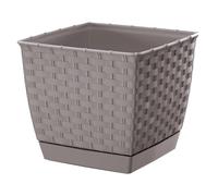 Prosperplast Maceta RATOLLA SQUARE 6L. Ocre Oscuro 220x220x189 Jardín Beige