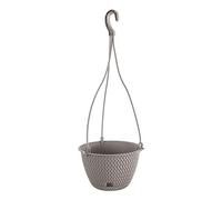 Prosperplast Maceta Redonda Colgante 4,8L Splofy Round WS de plastico en Color Gris, Ø27 x 16,6 cm