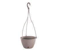 Prosperplast Maceta Redonda Colgante 4,8L Splofy Round WS de plastico en Color Mocca, Ø27 x 16,6 cm