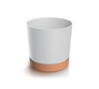 Prosperplast Maceta Redonda Decorativa Tubo PM Blanco, 29,2x29,2x28,3 cm