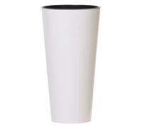 Prosperplast Maceta TUBUS SLIM 27L - Diseño Delgado - Resistente a la Intemperie White