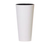 Prosperplast Maceta TUBUS SLIM 3,3L - Diseño Delgado - Resistente a la Intemperie White 3,3