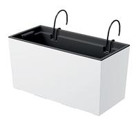 Prosperplast Maceta urbi Case w, Dimensiones (mm) 395x185x195, Color Blanco