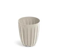 Prosperplast Maceta Wario Eco Wood Redonda Decorativa, Aspecto Madera Blanco, 19,2x19,2x22,5 cm Jardín, Terraza y Balcón