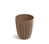Prosperplast Maceta Wario Eco Wood Redonda Decorativa, Aspecto Madera Natural, 19,2x19,2x22,5 cm Jardín, Terraza y Balcón