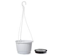 Prosperplast Macetero Colgante PRO 6,5L - Dimensiones 270x270x165 - Color Blanco White 6,5