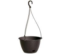 Prosperplast Macetero Colgante RATOLLA ROUND W 4,85L - Diseño Moderno y Resistente a la Intemperie Ocre oscuro
