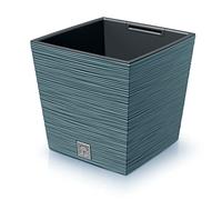 Prosperplast Macetero Color Azul escandinavo, con depósito, colección Furu, de 29,5 x 29,5 x 29 cm, Capacidad de 14 L.