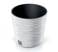 Prosperplast Macetero FURU blanco con depósito, 25 x 25 x 24,7 cm, capacidad 7,5 L