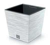 Prosperplast Macetero Furu con depósito 29,5 x 29,5 x 29 cm 14 L Blanco