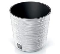 Macetero color blanco, con depósito, colección FURU, de 30 x 30 x 29,4 cm, capacidad de 15 L.