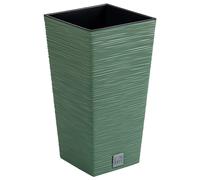 Prosperplast Macetero Color Cemento con Depósito - Colección FURU - 39,5 X 39,5 X 75,5 Cm - Capacidad 37 L Earth green