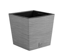 Prosperplast Macetero Furu, color cemento, con depósito, 24 x 24 x 23,5 cm, 7,5 L