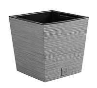 Prosperplast Macetero Color Cemento, con depósito, colección Furu, de 29,5 x 29,5 x 29 cm, Capacidad de 14 L.