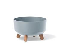 Prosperplast Macetero colección Gracia redondo – gris, patas desmontables, 28,5×28,5×17,7 cm, 6,8 L
