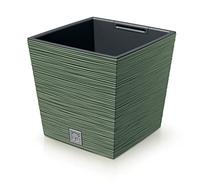 Prosperplast Macetero Color Verde Tierra, con depósito, colección Furu, de 29,5 x 29,5 x 29 cm, Capacidad de 14 L.
