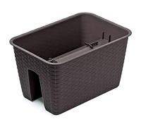 Prosperplast Macetero Cuadrado ratolla 13l., Dimensiones (mm) 396x272x225, Color Ocre Oscuro