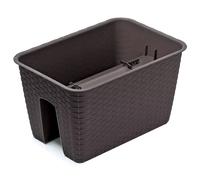 Prosperplast Macetero CUADRADO RATOLLA 13L Ocre Oscuro Diseño Moderno