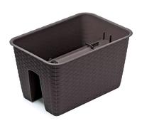 Prosperplast Macetero CUADRADO RATOLLA 13L Ocre Oscuro Diseño Moderno Brown