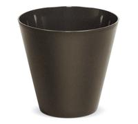 Prosperplast Macetero Redondo TUBUS Eco Wood de 30x30x28cm con Relieve Espectacular y Capacidad de 12L Black
