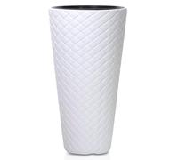 Prosperplast Macetero SLIM MATUBA 57L. con Depósito - Blanco White