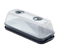 Prosperplast Semillero/bandeja Multiusos con Tapa de Policarbonato RESPANA TABLE GREENHOUSE - 515x196x185 - Antracita