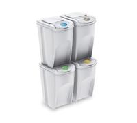 Prosperplast Set 4x35l papeleras reciclaje SORTIBOX - ashen