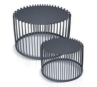 Prosperplast Set de 2 cestas de jardín Soporte - Mesa Auxiliar Decorativa Clubo, Dimensiones 568 x 348 x 450 mm, Color Antracita