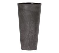 PROSPERPLAST Tubus Slim Effect de plástico CON depósito en color Cemento, 38,1 (alto) x 20 (ancho) x 20 (profundo) cms Black