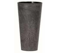 PROSPERPLAST Tubus Slim Effect de plástico CON depósito en color Cemento, 47,6 (alto) x 25 (ancho) x 25 (profundo) cms Black