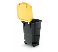 Prosperplast wheeler - cubo de basura con ruedas y tapa (110 l), color